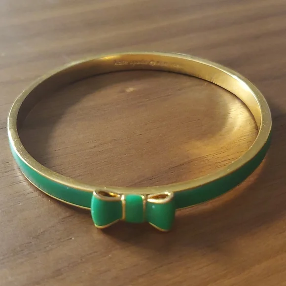 kate spade | Jewelry | Kate Spade Green Bow Bracelet | Poshmark